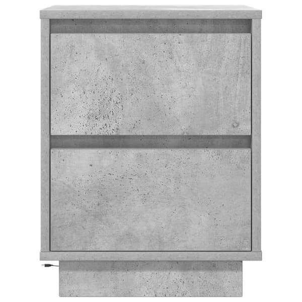 vidaXL Yöpöytäkaapit LED-valoilla 2 kpl Betoninharmaa 38x34x50 cm