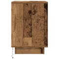 Miniatyrbilde 8 av 11: vidaXL Nattbord med LED gammelt tre 38x34x50 cm
