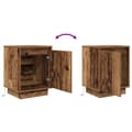 Miniatyrbilde 10 av 11: vidaXL Nattbord med LED gammelt tre 38x34x50 cm