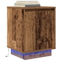Pikkukuva 2 / 11: vidaXL Yöpöytäkaappi LED-valoilla Vanha puu 38x34x50 cm