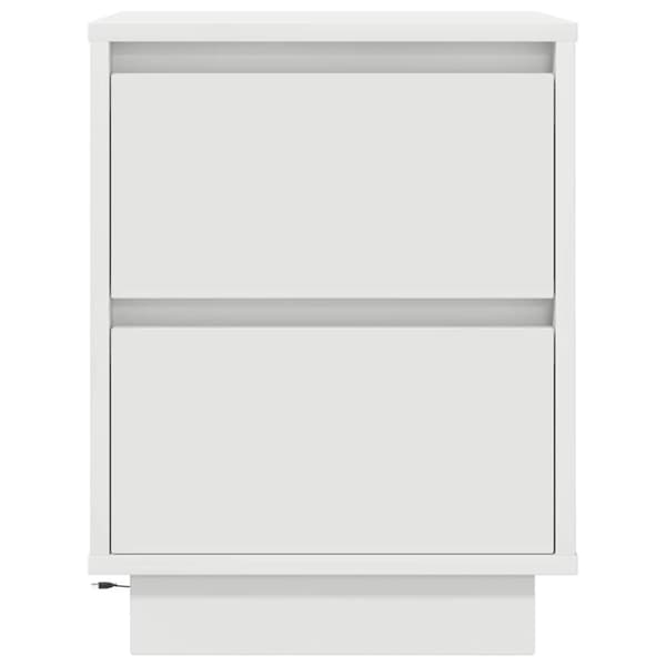 vidaXL sengeskabe 2 stk. med LED-lys 38x34x50 cm hvid