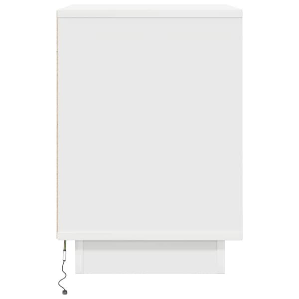 vidaXL sengeskabe 2 stk. med LED-lys 38x34x50 cm hvid