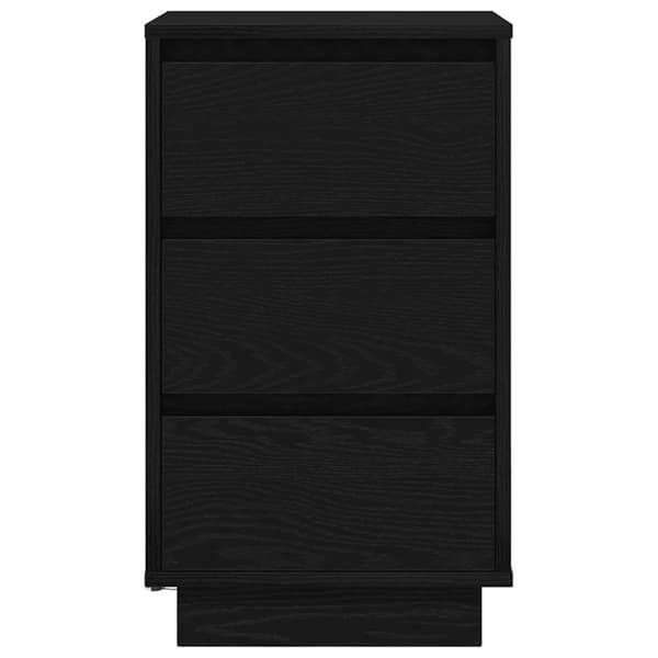 vidaXL sengeborde med LED-lys 38x34x65 cm sort