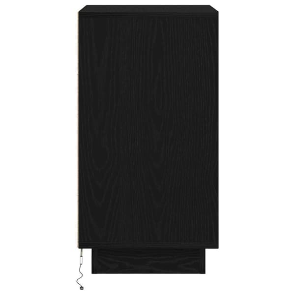 vidaXL sengeborde med LED-lys 38x34x65 cm sort