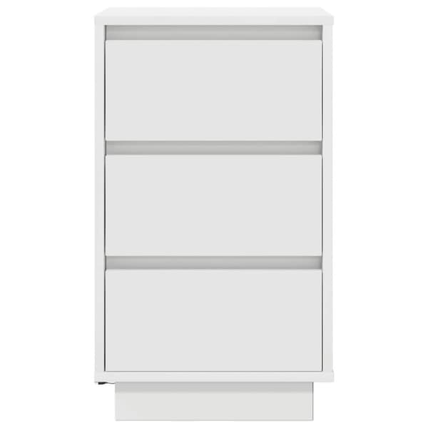 vidaXL sengeskab med LED-lys 38x34x65 cm hvid