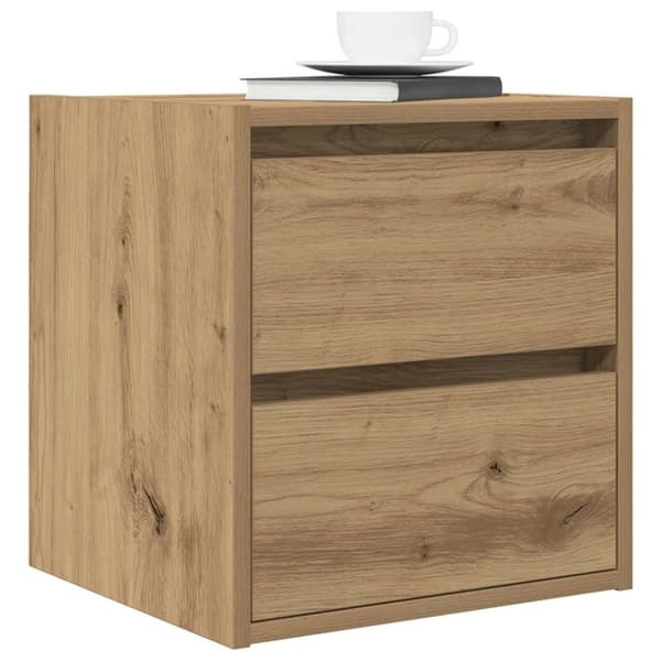 vidaXL Veggmontert nattbord artisan eik 38x34x40 cm