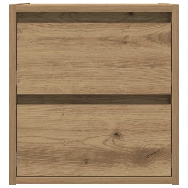 vidaXL Veggmontert nattbord artisan eik 38x34x40 cm