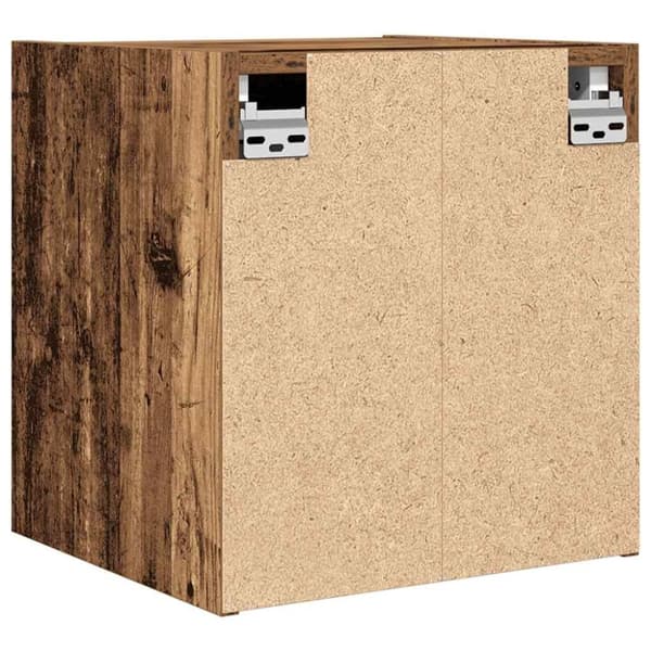 vidaXL Veggmonterte nattbord 2 stk gammelt tre 38x34x40 cm