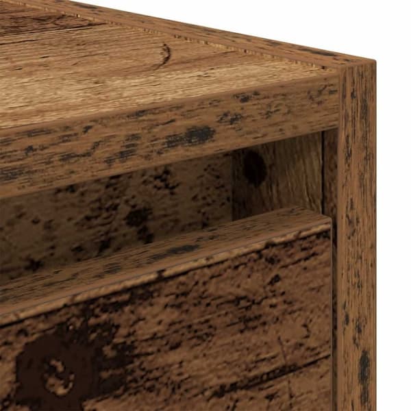 vidaXL Veggmonterte nattbord 2 stk gammelt tre 38x34x40 cm