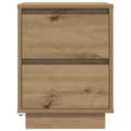 Miniatyrbillede 10 af 11: vidaXL sengeskabe 2 stk. med LED-lys 38x34x50 cm kunsteg