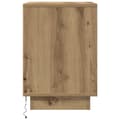 Miniatyrbillede 11 af 11: vidaXL sengeskabe 2 stk. med LED-lys 38x34x50 cm kunsteg