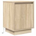 Pikkukuva 4 / 11: vidaXL yöpöytäkaappi LED-valoilla Sonoma tammi 38x34x50 cm