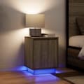 Pikkukuva 6 / 11: vidaXL yöpöytäkaappi LED-valoilla Sonoma tammi 38x34x50 cm