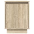 Pikkukuva 7 / 11: vidaXL yöpöytäkaappi LED-valoilla Sonoma tammi 38x34x50 cm