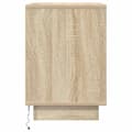 Pikkukuva 8 / 11: vidaXL yöpöytäkaappi LED-valoilla Sonoma tammi 38x34x50 cm