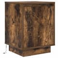 Miniatyrbilde 4 av 11: vidaXL Nattbord med LED røkt eik 38x34x50 cm