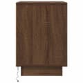 Miniatyrbillede 8 af 11: vidaXL Sengeskab med LED-lys Brun Eg 38x34x50 cm