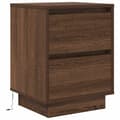 Miniatyrbillede 8 af 11: vidaXL sengeskabe 2 stk. med LED-lys 38x34x50 cm brun egetræsfarve