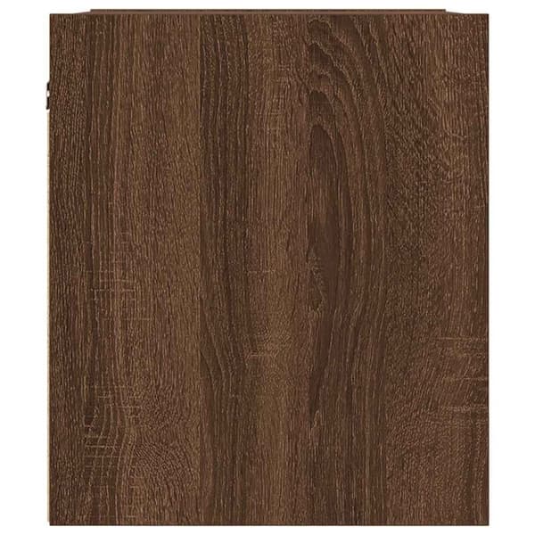 vidaXL Veggmontert nattbord brun eik 38x34x40 cm