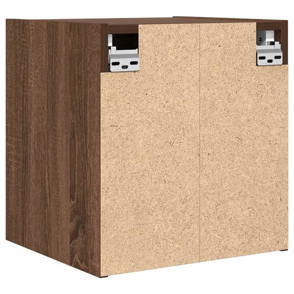 vidaXL Veggmontert nattbord brun eik 38x34x40 cm
