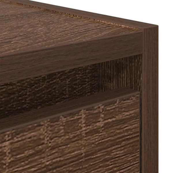 vidaXL Veggmontert nattbord brun eik 38x34x40 cm