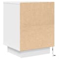 Miniatyrbilde 9 av 11: vidaXL Nattskap med LED-lys Hvit 38x34x50 cm