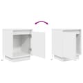 Miniatyrbilde 10 av 11: vidaXL Nattskap med LED-lys Hvit 38x34x50 cm