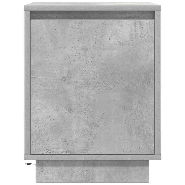 vidaXL Sengeskab med LED-lys Betongrå 38x34x50 cm