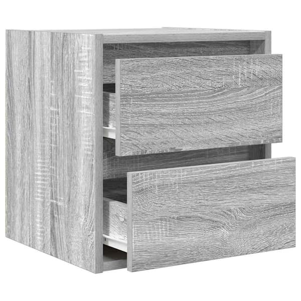 vidaXL væghængte sengeborde 2 stk. 38x34x40 cm grå sonoma-eg