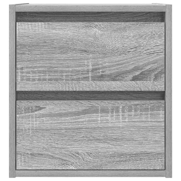vidaXL væghængte sengeborde 2 stk. 38x34x40 cm grå sonoma-eg