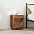 Miniatyrbilde 5 av 11: vidaXL Nattskap med LED-lys 2 stk gammelt tre 38x34x50 cm