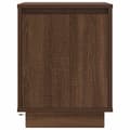 Miniatyrbilde 7 av 11: vidaXL Nattbord med LED brun eik 38x34x50 cm
