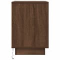 Miniatyrbilde 8 av 11: vidaXL Nattbord med LED brun eik 38x34x50 cm