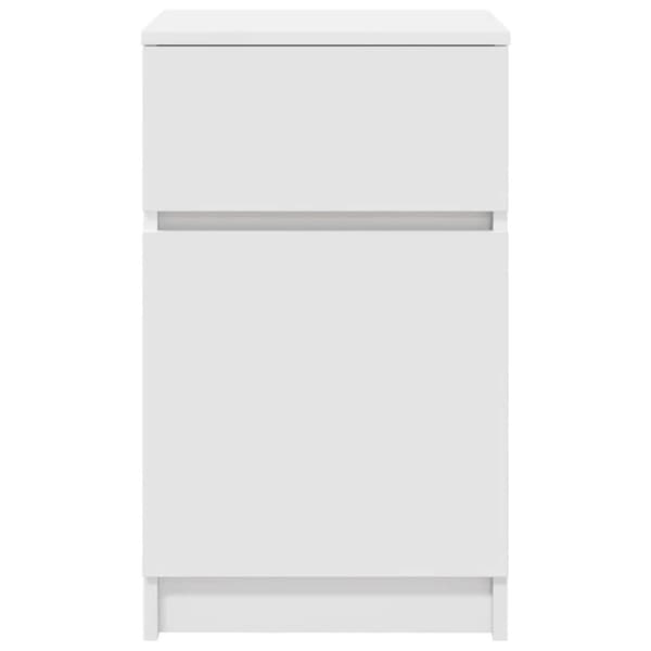 vidaXL sengebord 39x35x65 cm konstrueret træ hvid