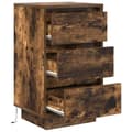Miniatyrbilde 7 av 11: vidaXL Nattbord med LED-lys røkt eik 38x34x65 cm