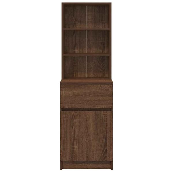 vidaXL Nattbord brun eik 39x35x125 cm konstruert tre