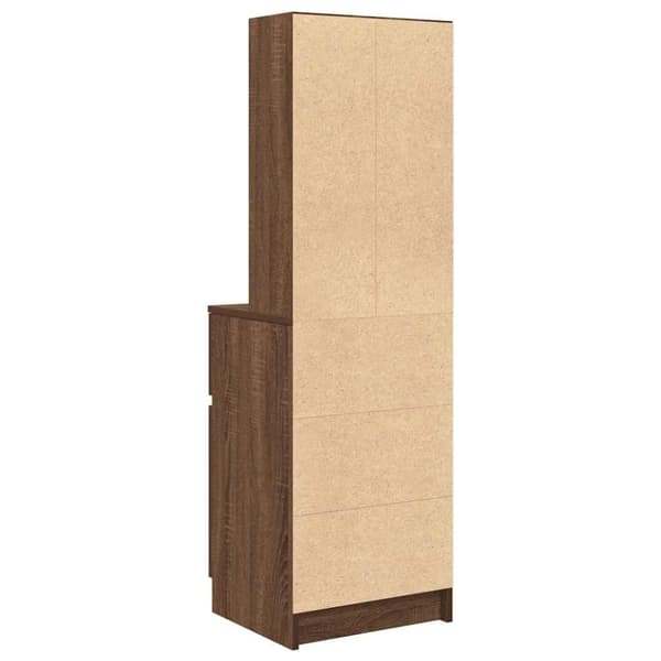vidaXL Nattbord brun eik 39x35x125 cm konstruert tre