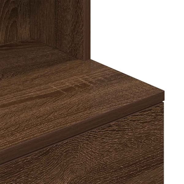 vidaXL Nattbord brun eik 39x35x125 cm konstruert tre