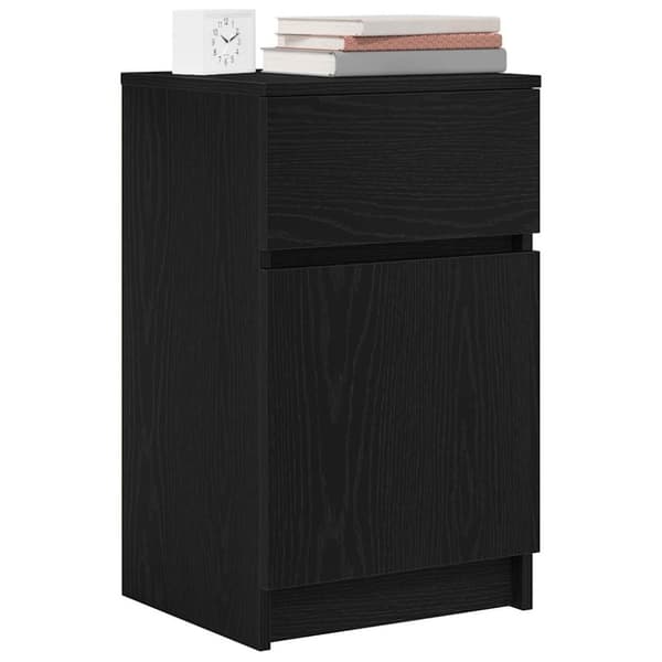 vidaXL Nattbord svart 39x35x65 cm konstruert tre