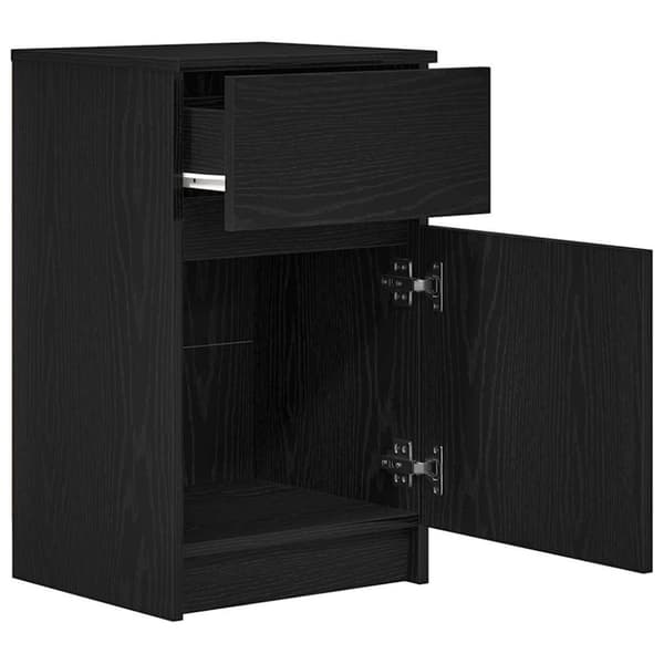 vidaXL Nattbord svart 39x35x65 cm konstruert tre