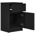 Miniatyrbilde 6 av 11: vidaXL Nattbord svart 39x35x65 cm konstruert tre