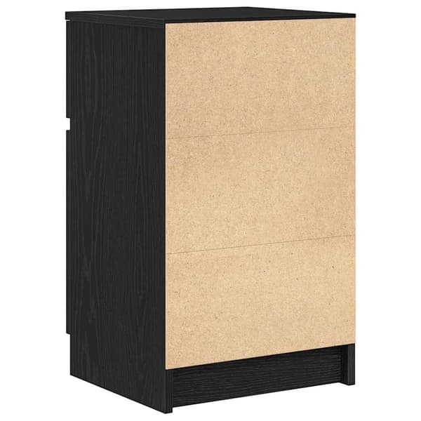 vidaXL Nattbord svart 39x35x65 cm konstruert tre
