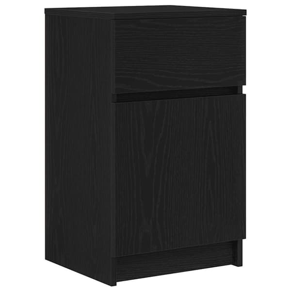 vidaXL Nattbord svart 39x35x65 cm konstruert tre