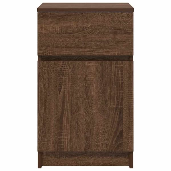 vidaXL Nattbord 2 stk brun eik 39x35x65 cm konstruert tre
