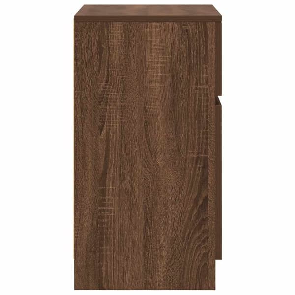 vidaXL Nattbord 2 stk brun eik 39x35x65 cm konstruert tre