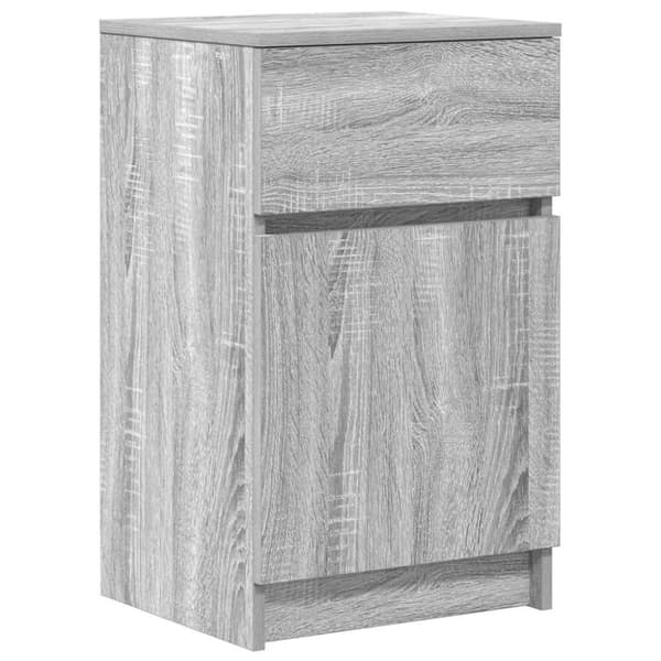 vidaXL Yöpöydät 2 kpl harmaa Sonoma 39x35x65 cm tekninen puu