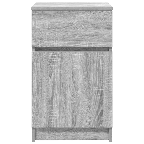 vidaXL Yöpöydät 2 kpl harmaa Sonoma 39x35x65 cm tekninen puu