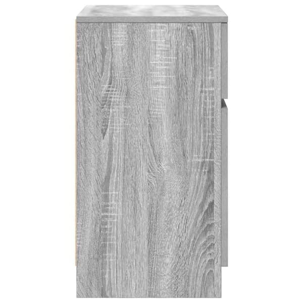 vidaXL Yöpöydät 2 kpl harmaa Sonoma 39x35x65 cm tekninen puu