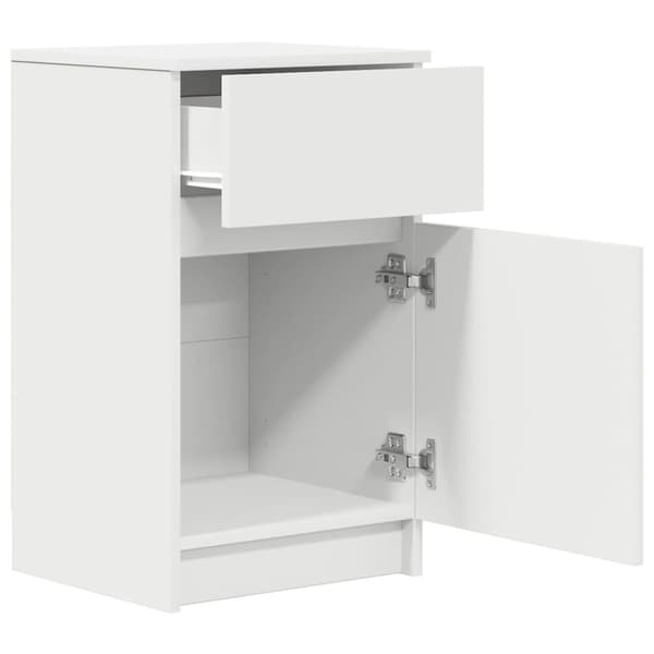 vidaXL sengeborde 2 stk. 39x35x65 cm konstrueret træ hvid