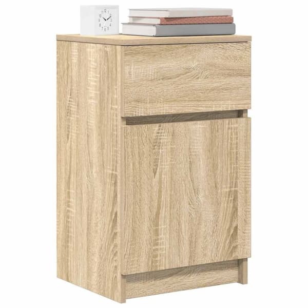 vidaXL Nattbord sonoma eik 39x35x65 cm konstruert tre